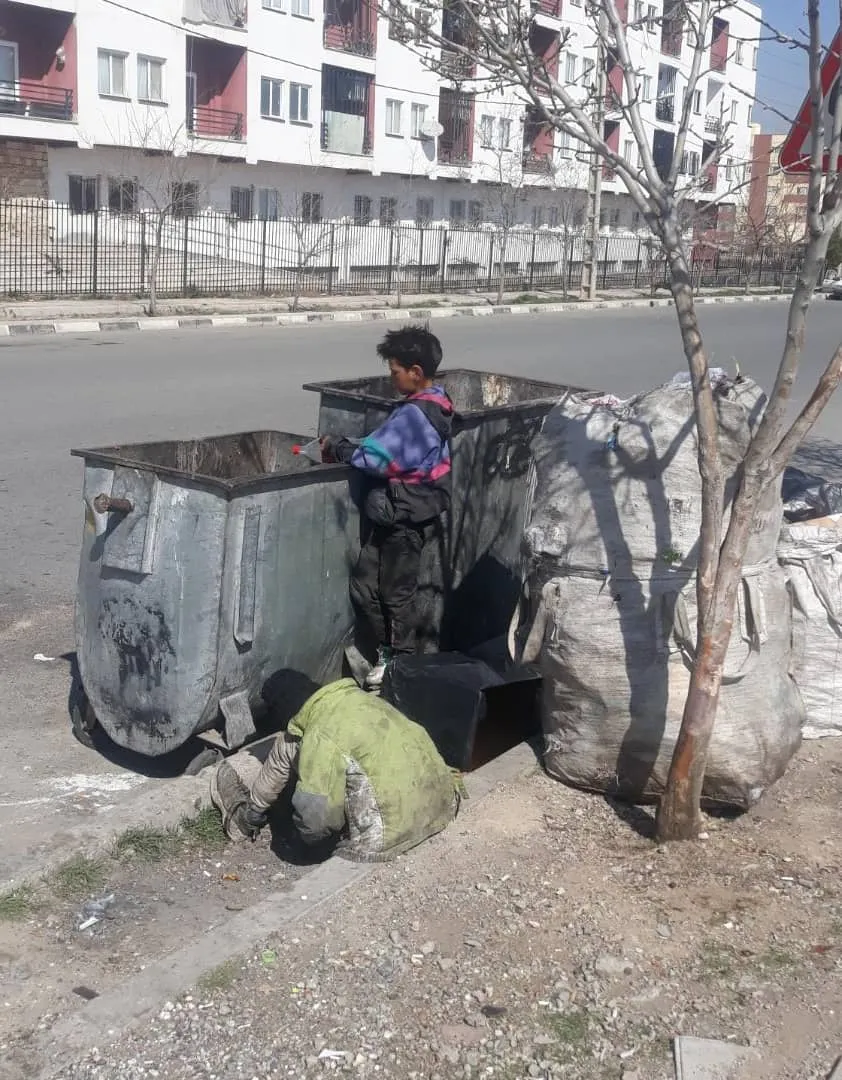 Kids having a meal around a table