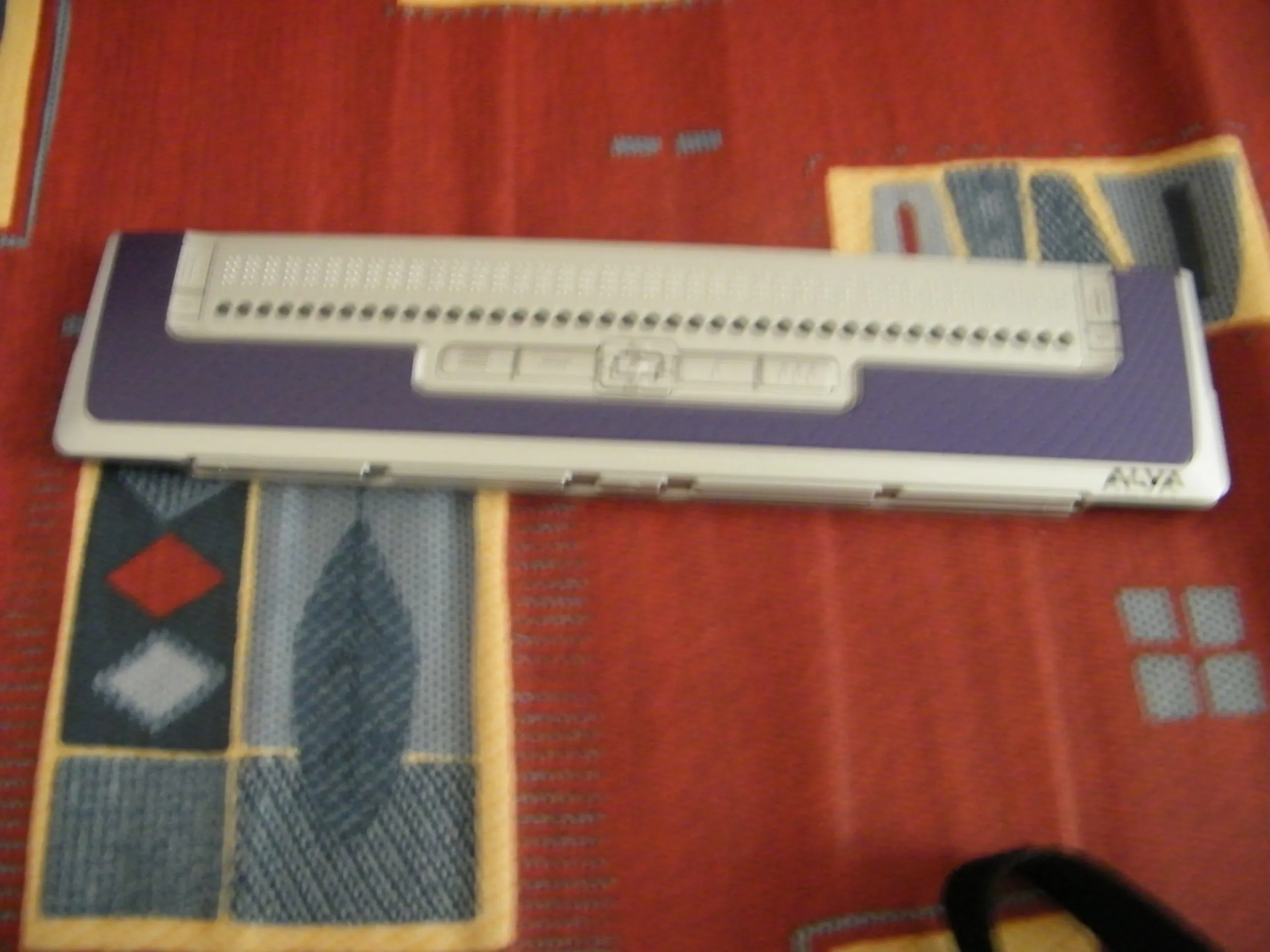 A Braille display, the device that lets a blind user read a computer screen by touch
